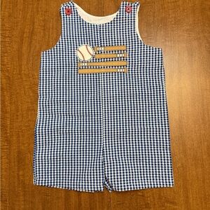 Good Lad Blue Baseball Romper